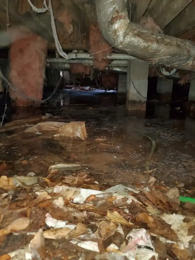 Crawl space flood assessment for Commercial Water Damage Restoration in Little Rock