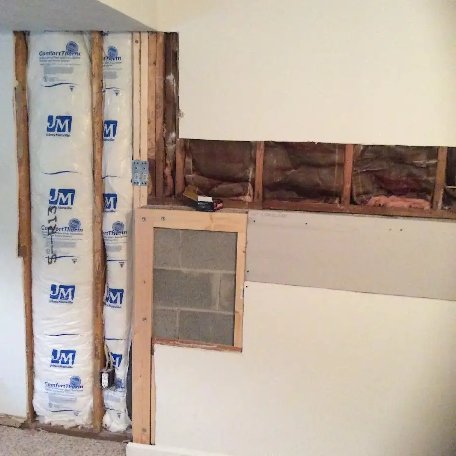 Wall insulation replacement during Contents Cleaning & Restoration in Little Rock